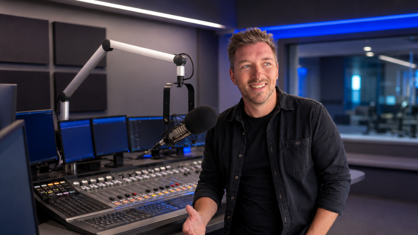 Gunner in the studio